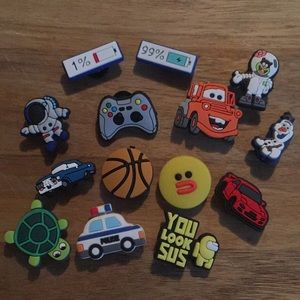 Croc Charms •boys variety lot of 14